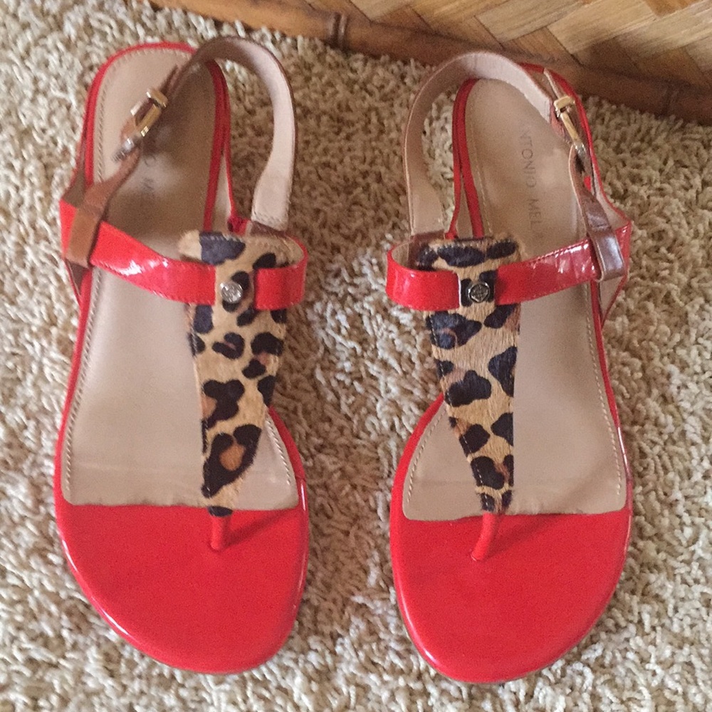 Antonio Melani Leopard Print Sandals